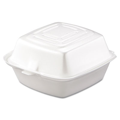 Dart 50HT1 Uncategorized Foam Hinged Lid Containers, 5.38 X 5.5 X 2.88, White, 500/carton (50ht1) (dcc50ht1) DCC50HT1 00041594229415
