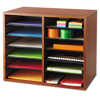 Safco 9420CY Racks & Organizers Adjustable 12-compt. Literature Organizer SAF9420CY 818255595574