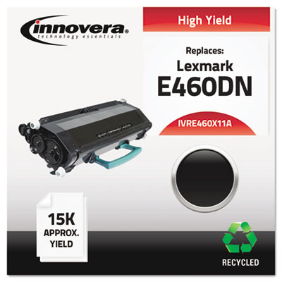 Innovera E460X11A Toners & Ink Cartridges E460x11a Compatible, Remanufactured, E460x11a (e460dn) Toner, 15000 Yield, Black IVRE460X11A 997854022800
