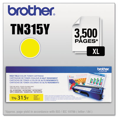 Brother TN315Y Toners & Ink Cartridges Tn315 Toner Cartridge BRTTN315Y 012502625445