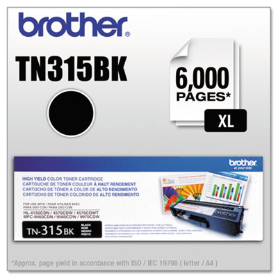 Brother TN315BK Toners & Ink Cartridges Tn315 Toner Cartridge BRTTN315BK 012502625414