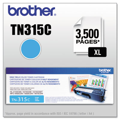 Brother TN315C Toners & Ink Cartridges Tn315 Toner Cartridge BRTTN315C 012502625421