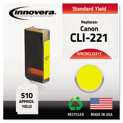 Innovera CNCLI221Y Toners & Ink Cartridges Cncli221y Remanufactured Ink Cartridge Alternative For Canon (2949b001) IVRCNCLI221Y 50686024123212