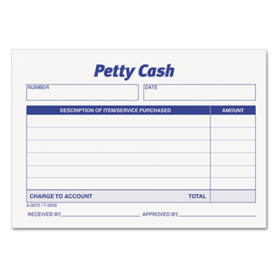 Tops 3008 Forms & Record Keeping Received Of Petty Cash Form TOP3008 025932300813