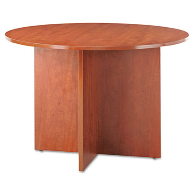 Alera VA7142MC Uncategorized Alera Valencia Round Conference Table With Legs, 42" Diameter X 29.5h, Medium Ch (va7142mc) (aleva71 ALEVA7142MC 