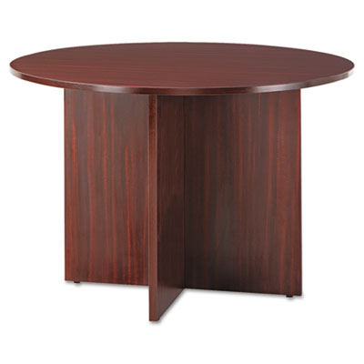 Alera VA7142MY Uncategorized Alera Valencia Round Conference Table With Legs, 42" Diameter X 29.5h, Mahogany (va7142my) (aleva714 ALEVA7142MY 
