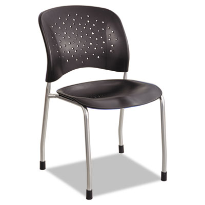 Safco 6805BL Uncategorized Reve Guest Chair With Straight Legs, 19" X 24.5" X 33.5", Black Seat, Black Back (6805bl) (saf6805bl SAF6805BL 50073555680527