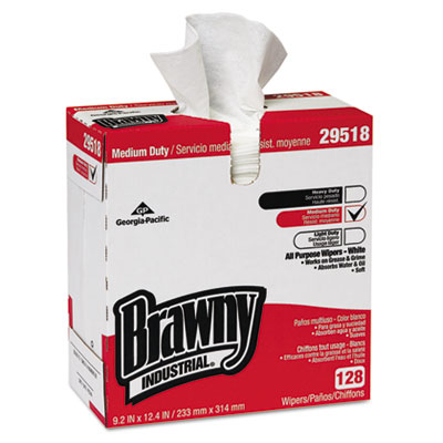 Georgia Pacific 29518 Uncategorized Airlaid Medium Duty Wipers, Cloth, 1-ply, 9.2 X 12.4, Unscented, White, 128/box, (29518) (gpc29518ct GPC29518CT 10073310295180