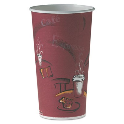 Solo Cup 420SI-0041 Uncategorized Single-sided Poly Paper Hot Cups, 20 Oz, Bistro Design, 600/carton (420si-0041) (scc420si) 420si0041 SCC420SI 00041165557251