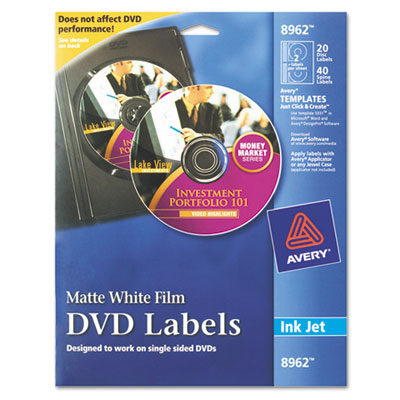 Avery Dennison 08962 Labels Dvd Labels AVE8962 067933089625
