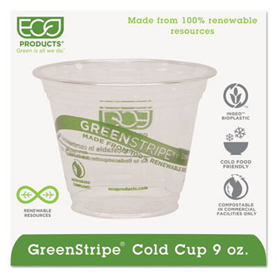 Eco-Products EPCC9SGS Cups & Mugs Greenstripe Cold Cups ECOEPCC9SGS 644632900569