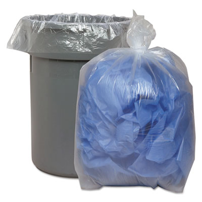 Unisan X7658XCKR01 Uncategorized Recycled Low-density Polyethylene Can Liners, 60 Gal, 1.75 Mil, 38" X 58", Clear (x7658xckr01) (bwk5 BWK538 00749507988700