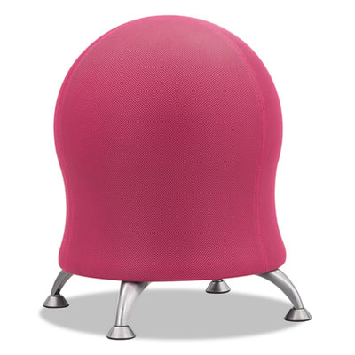 Safco 4750PI Uncategorized Zenergy Ball Chair, Backless, Supports Up To 250 Lb, Pink Fabric Seat, Silver Ba (4750pi) (saf4750pi SAF4750PI 10073555475088