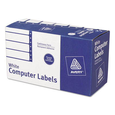 Avery Dennison 04022 Labels Mailing Labels For Pin Fed Printers AVE4022 072782040222