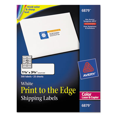 Avery Dennison 06879 Labels White Print-to-the-edge Address Labels AVE6879 072782068790