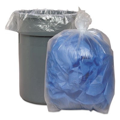 Unisan X6639SCKR01 Uncategorized Recycled Low-density Polyethylene Can Liners, 33 Gal, 1.1 Mil, 33" X 39", Clear, (x6639sckr01) (bwk5 BWK530 00749507988786