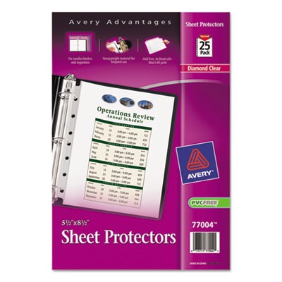 Avery Dennison 77004 Binder Accessories Sheet Protector AVE77004 696530582255