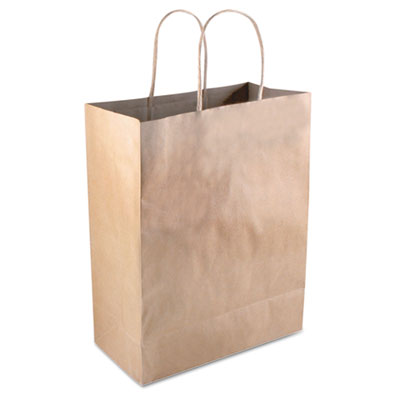 Consolidated Stamp 098375 Uncategorized Premium Shopping Bag, Rope Handles, 8" X 4" X 10.25", Kraft, 50/box (098375) (cos098375) Pg.1538. COS098375 20039956983758