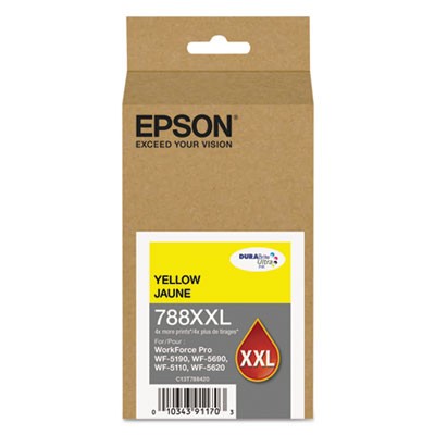 Epson T778XXL420 Uncategorized T788xxl420 (788xxl) Durabrite Ultra Xl Pro High-yield Ink, Yellow (t778xxl420) (epst788xxl420) Pg.13 EPST788XXL420 