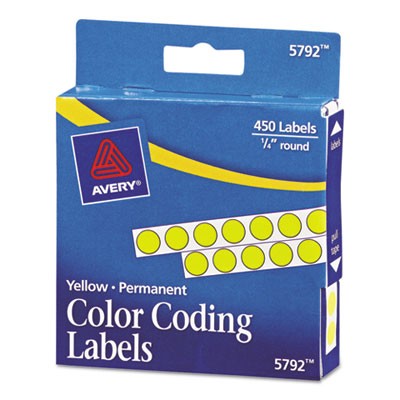 Avery Dennison 5792TD5732 Labels 1/4" Color-coding Labels AVE05792 013069003226