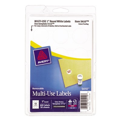 Avery Dennison 05410 Labels Handwritten Removable Id Label AVE05410 072782054106