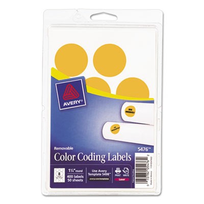 Avery Dennison 05476 Labels Round Color Coding Multipurpose Label AVE05476 013069013140