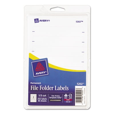 Avery Dennison 05202 Labels Filing Label AVE05202 072782052027