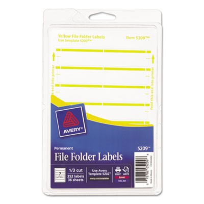 Avery Dennison 05209 Labels Filing Label AVE05209 072782052096