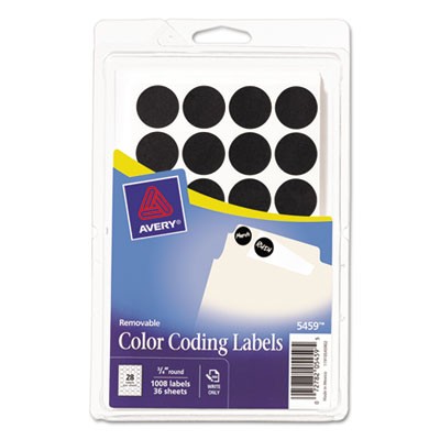 Avery Dennison 05459 Labels Round Color-coding Label AVE05459 072782054595