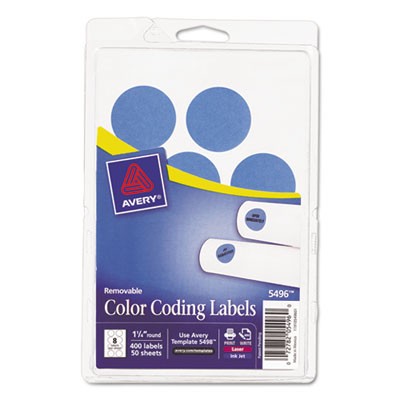 Avery Dennison 05496 Labels Round Color Coding Multipurpose Label AVE05496 013069013270