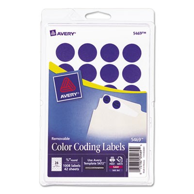 Avery Dennison 05469 Labels Color Coded Label AVE05469 072782054694