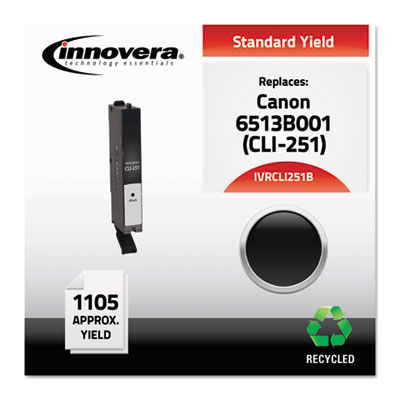 Innovera CLI251B Uncategorized Remanufactured Black Ink, Replacement For Cli-251 (6513b001), 1,105 Page-yield (cli251b) (ivrcli251b IVRCLI251B 50686024002517