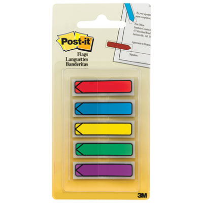 3m 684ARR1 Post-It Post-it Arrow Flags, Assorted Primary Colors, 1/2 In. Wide, On-the-go Dispenser MMM684ARR1 993246129614