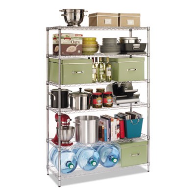 Alera SW664818BL Uncategorized Nsf Certified 6-shelf Wire Shelving Kit, 48w X 18d X 72h, Black (sw664818bl) (alesw664818bl) Pg.295. ALESW664818BL 50042167923551