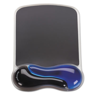 Kensington K62401AM Wrist/Mouse Pads Kensington Duo Gel Mouse Pad Wrist Rest - Black, Blue - Gel, Vinyl - Mouse - Taa Compliant (k62401am 085896624011