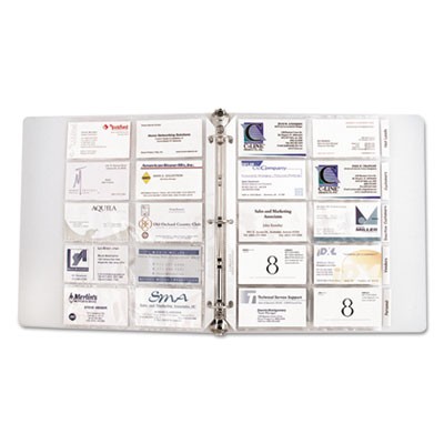 CLI61117 3-hole Punched C-line Business Card Refill Pages 
