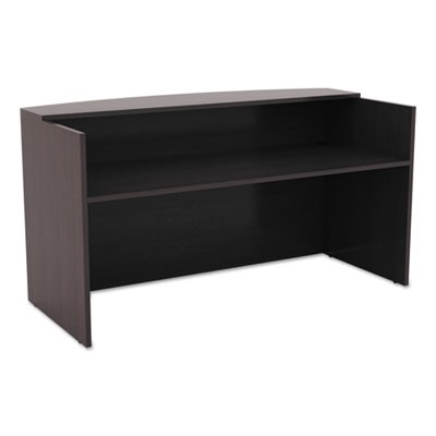 Alera VA327236ES Uncategorized Alera Valencia Series Reception Desk With Transaction Counter, 71" X 35.5" X 29. (va327236es) (aleva ALEVA327236ES 