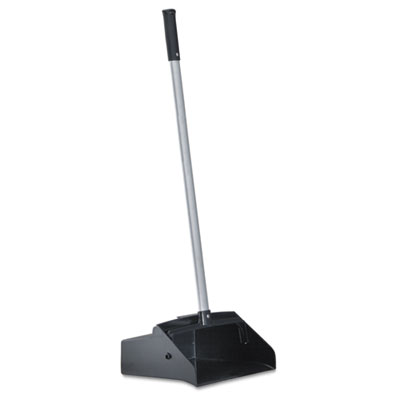 Boardwalk 528101 Uncategorized Lobby Dust Pan, 11.75 X 37, 34" Handle, Plastic/aluminum, Black, 6/carton (528101) (bwk02600) BWK02600 00749507006213