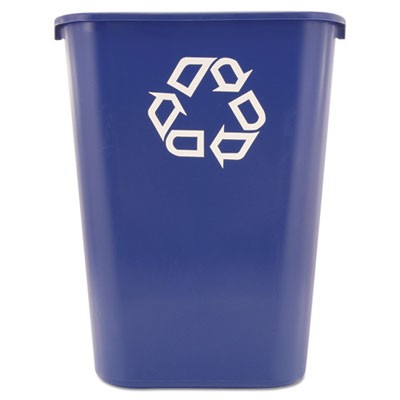 Rubbermaid FG295773BLUE Uncategorized Deskside Recycling Container With Symbol, Large, 41.25 Qt, Plastic, Blue (fg295773blue) (rcp295773be RCP295773BE 10086876194187