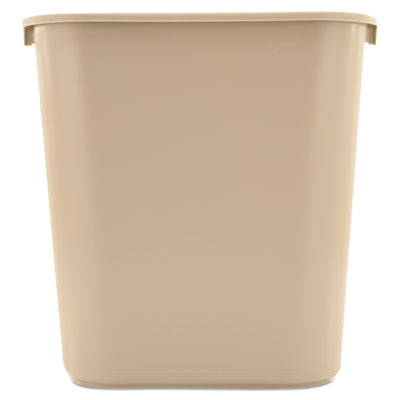Rubbermaid FG295600BEIG Wastebaskets & Trash Cans Standard Series Deskside Wastebasket RCP295600BG 818223839112