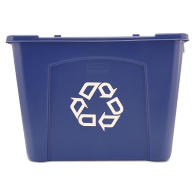 Rubbermaid FG571473BLUE Wastebaskets & Trash Cans 14-gallon Recycling Box RCP571473BE 086876048780