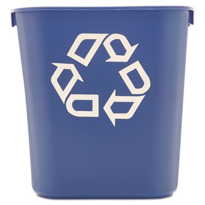 Rubbermaid FG295573BLUE Wastebaskets & Trash Cans Blue Deskside Recycling Container RCP295573BE 818236497163