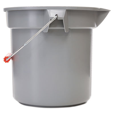 Rubbermaid FG261400GRAY Buckets Brute 14-quart Round Bucket RCP261400GY 10086876012900