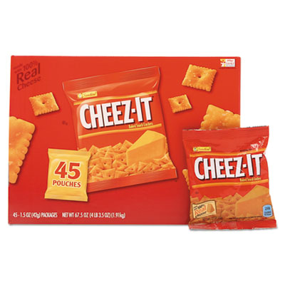 Keebler 2410010201 Uncategorized Cheez-it Crackers, Original, 1.5 Oz Pack, 45 Packs/carton (2410010201) (keb827553) Pg.451. KEB827553 10024100717177