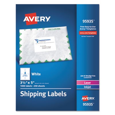 Avery Dennison 95935 Labels Bulk Shipping Labels AVE95935 072782959357