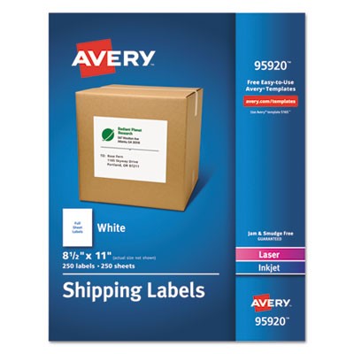 Avery Dennison 95920 Labels Bulk Shipping Labels AVE95920 072782959203