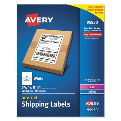 Avery Dennison 95930 Labels Bulk Shipping Labels AVE95930 072782959302