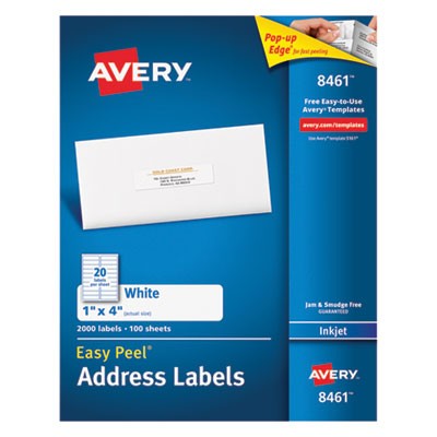 Avery Dennison 08461 Labels Easy Peelandreg; Address Labels With Sure Feedandtrade; Technology AVE8461 072782084615