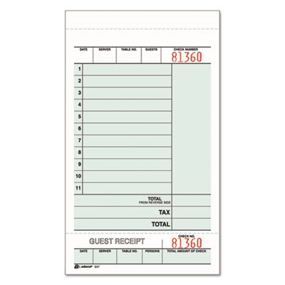Adams Manufacturing 947SWC Uncategorized Multi-part Guest Check Unit Sets, Two-part Carbonless, 4.25 X 6.75, 250 Forms To (947swc) (abf947swc ABF947SWC 10087958009474