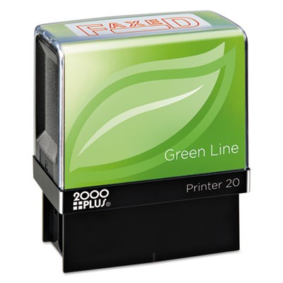Consolidated Stamp 098369 Uncategorized Green Line Message Stamp, Faxed, 1.5 X 0.56, Red (098369) (cos098369) COS098369 20039956983697